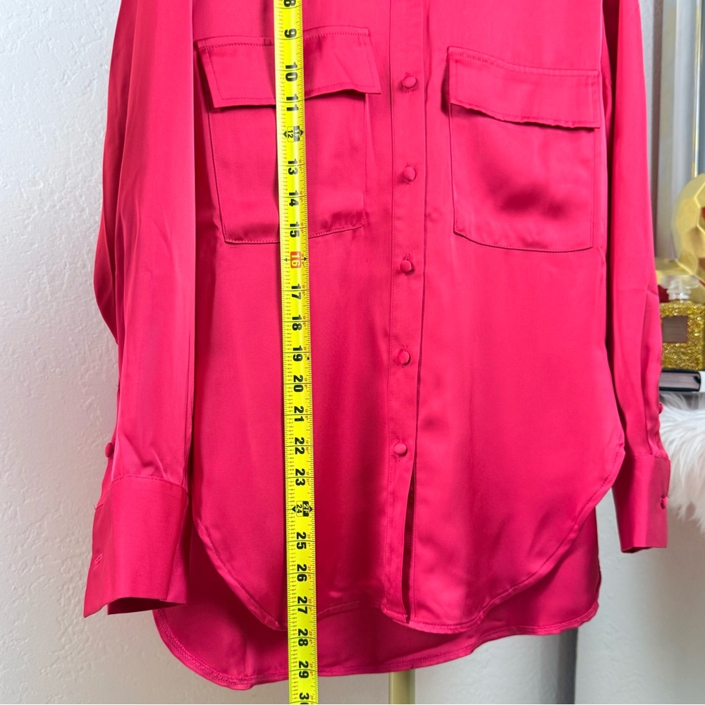 NWT Jason Wu Fuchsia Satin 2 Piece Set Blouse & Bustier M BarbieCore FrenchChic - Picture 8 of 16